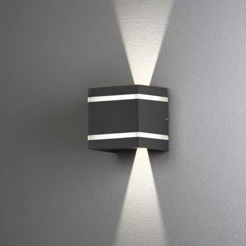 Cremona Væglampe LED 2x3W 230-240V IP54 Mørkegrå Konstsmide