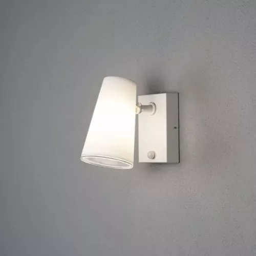 Fano Væglampe Med Bevægelsessensor E27 230-240V IP54 Hvid Konstsmide