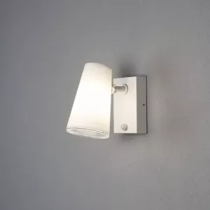 Fano Vägglykta Med Rörelsevakt E27 230-240V IP54 Vit Konstsmide