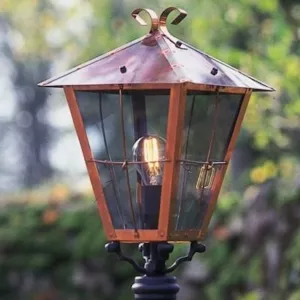 Fenix ​​Garden Lantern Exclusive Post E27 230-240V IP23 Copper Konstsmide