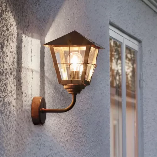 Fenix Vägglykta Upp E27 60W 230-240V IP23 Koppar Konstsmide