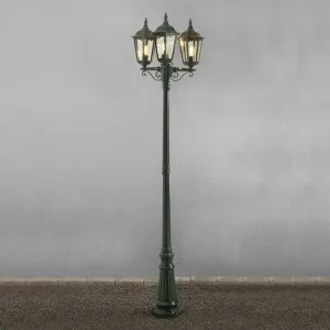 Firenze 3-Armet Stolpelampe Inklusive Stolpe E27 220cm 230-240V IP43 Grøn Konstsmide