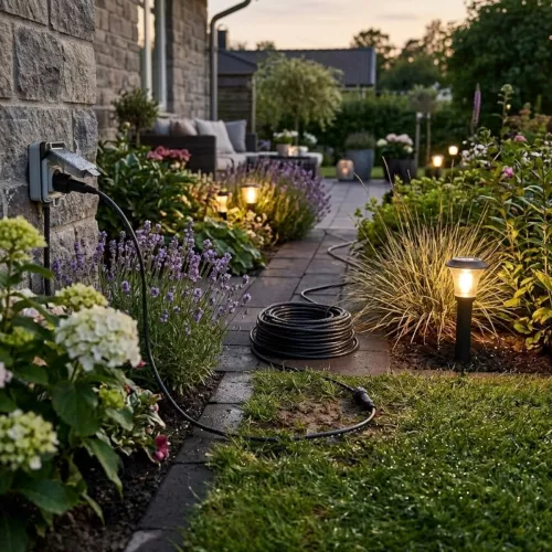 Forlængerledning 10m IP44 Sort Konstsmide