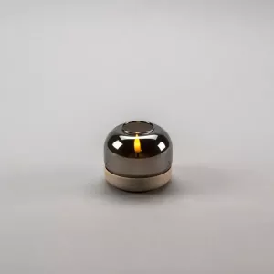 Glass Candle With Glass Decoration LED IP20 Beige Konstsmide