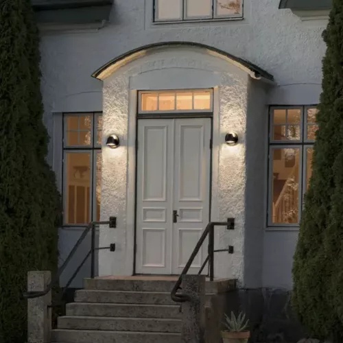 Hild Væglampe LED 2x5W 230V IP44 Sort Konstsmide