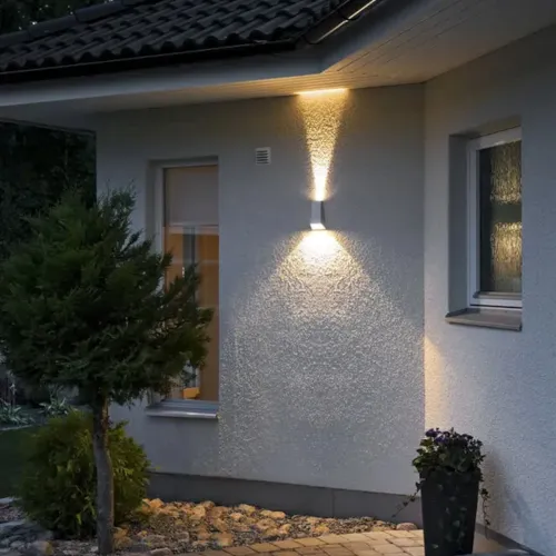 Imola Væglampe LED 2x3W 230-240V IP54 Grå Konstsmide