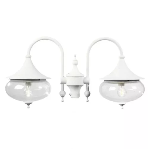 Libra 2-Arm Lantern Without Post E27 230-240V IP23 White Konstsmide