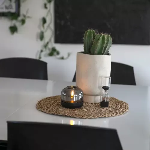 Candle With Glass Decoration LED IP20 Black Konstsmide