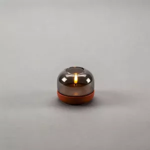 Candle With Glass Decoration LED IP20 Terracotta Konstsmide