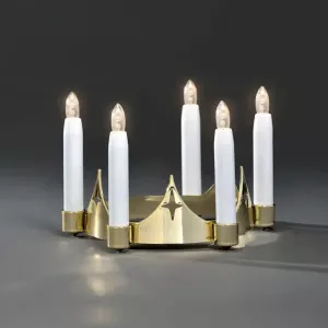 Luciakrona Warm White LED E10 5xAA IP20 Gold Konstsmide