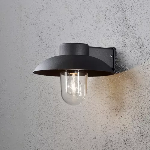 Mani Wall Light E27 230-240V IP44 Black Konstsmide