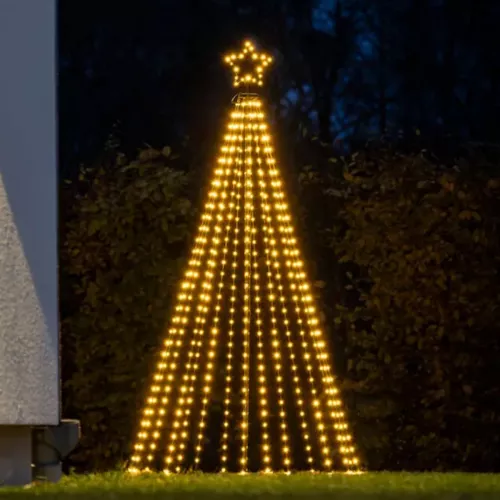 Metalljulgran 515 Amber LED 1,8m IP44 Svart Konstsmide
