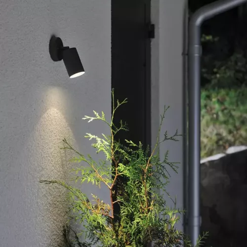 Modena Væglampe GU10 15cm 230-240V IP44 Sort Konstsmide