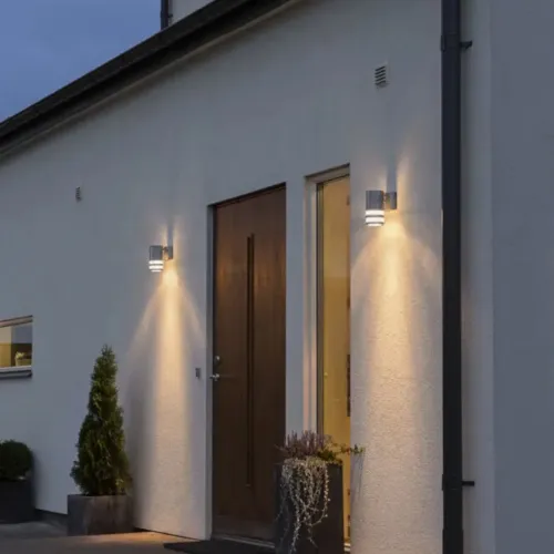 Modena Væglampe Nedad GU10 230-240V IP44 15,5cm Galvaniseret Transparent Konstsmide