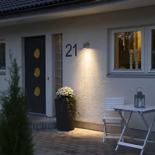 Modena Væglampe Nedad GU10 14cm 230-240V IP44 Grå Konstsmide