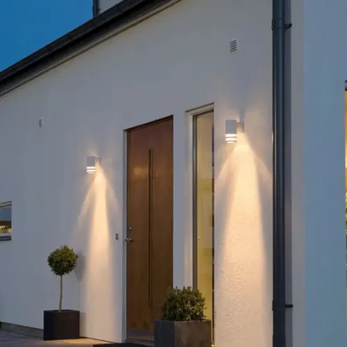 Modena Væglampe Nedad GU10 230-240V IP44 15,5cm Hvid Transparent Konstsmide