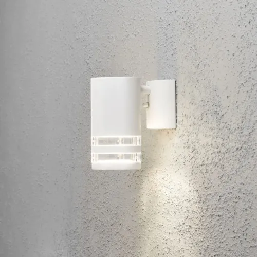 Modena Væglampe Nedad GU10 230-240V IP44 15,5cm Hvid Transparent Konstsmide