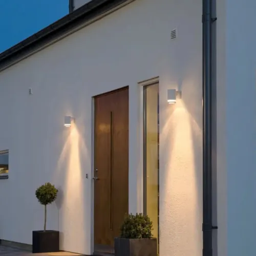 Modena Væglampe Nedad GU10 230-240V IP44 Hvid Transparent Konstsmide