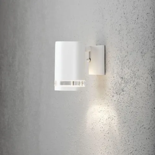 Modena Væglampe Nedad GU10 230-240V IP44 Hvid Transparent Konstsmide