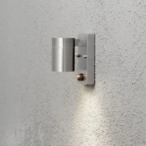 Modena Væglampe Nedad Med Bevægelsessensor PIR GU10 230-240V IP44 Rustfri Konstsmide