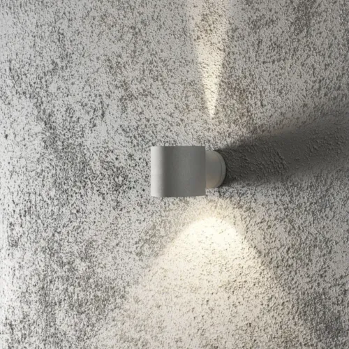 Modena Væglampe Rund G9 230-240V IP44 Grå Konstsmide