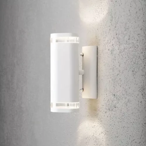 Modena Væglampe Op/Ned GU10 230-240V IP44 24cm Hvid Transparent Konstsmide