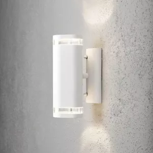 Modena Væglampe Op/Ned GU10 230-240V IP44 24cm Hvid Transparent Konstsmide