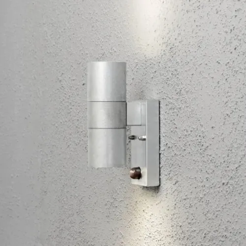 Modena Væglampe Op/Ned Med Bevægelsessensor PIR GU10 230-240V IP44 Galvaniseret Konstsmide