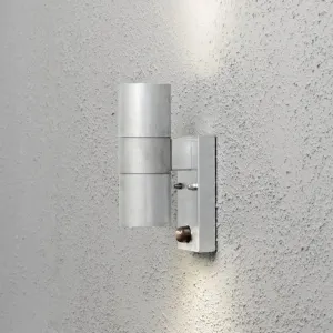 Modena Væglampe Op/Ned Med Bevægelsessensor PIR GU10 230-240V IP44 Galvaniseret Konstsmide