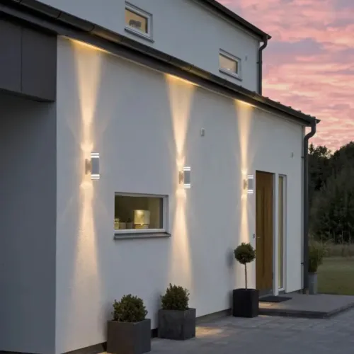 Modena Væglampe Up/Down GU10 230-240V IP44 Hvid Transparent Konstsmide