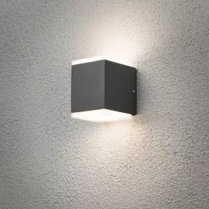Monza Wall Light LED 2x6W 230-240V IP54 Dark Grey Konstsmide