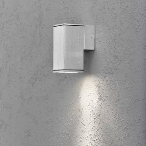 Monza Vägglykta Ned Kvadratisk GU10 230-240V IP44 Anodiserad Konstsmide