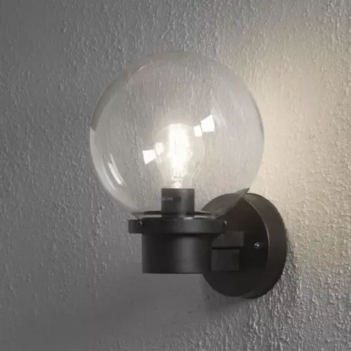 Nemi Væglampe E27 230-240V IP44 Sort Konstsmide