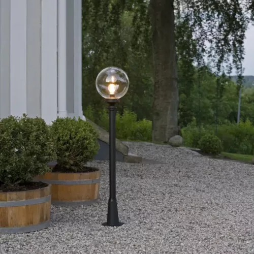 Orion Trädgårdslykta Med Stolpe E27 230-240V IP44 Svart Konstsmide