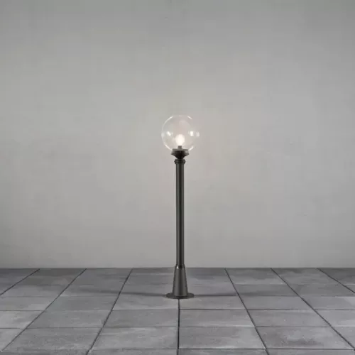 Orion Garden Lantern With Post E27 230-240V IP44 Black Konstsmide