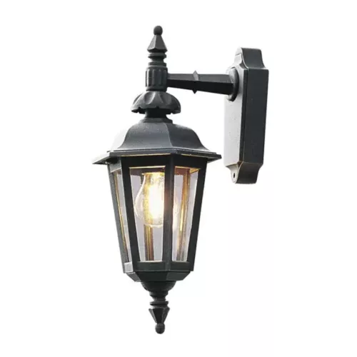 Pallas Wall Light Down E27 230-240V IP23 42cm Black Konstsmide