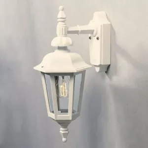 Pallas Væglampe Nedad E27 230-240V IP23 42cm Hvid Konstsmide