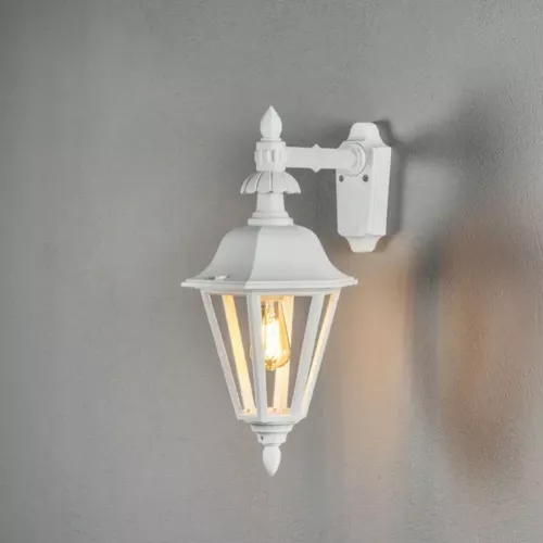 Pallas Wall Light Down E27 230-240V IP23 White Konstsmide