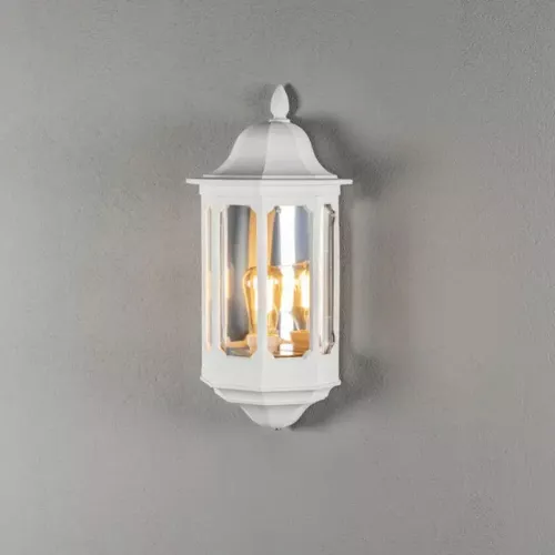 Pallas Väggplafond E27 230-240V IP23 Vit Konstsmide