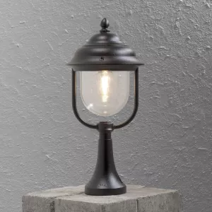 Parma Gate Post Light Including Post E27 230-240V IP43 Black Konstsmide