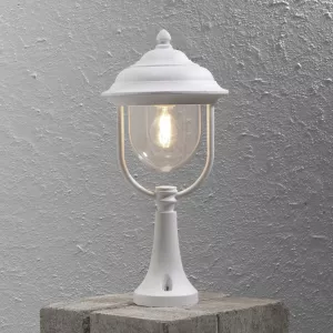 Parma Gate Post Light Including Post E27 230-240V IP43 White Konstsmide