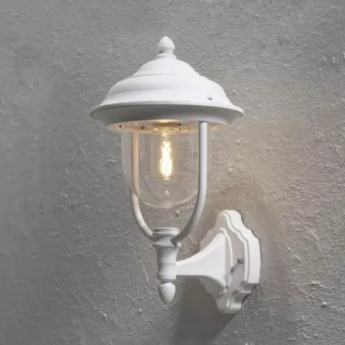 Parma Wall Light Up E27 230-240V IP43 White Konstsmide