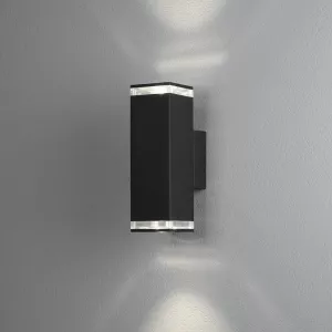 Pollux Vägglykta 2xGU10 230-240V IP44 Svart Konstsmide
