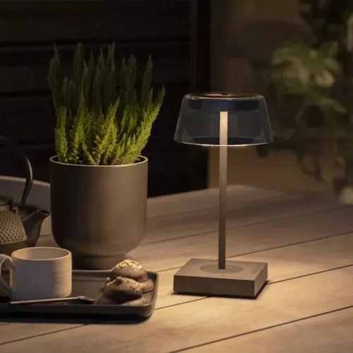 Scilla Bordlampe USB 3,7V IP54 Sort Konstsmide