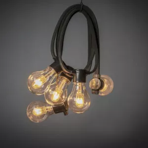 Slinga 10 Amber LED Utbytbar E27 IP44 Svart Konstsmide