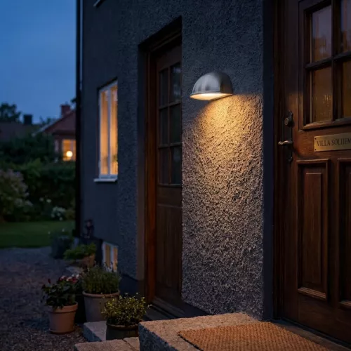 Torino Halvmåne Loftlampe E14 230-240V IP23 Rustfrit Stål Konstsmide