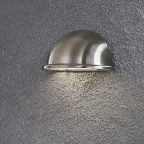 Torino Halvmåne Loftlampe E14 230-240V IP23 Rustfrit Stål Konstsmide