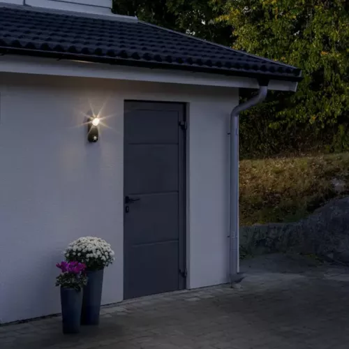 Væglampe LED Prato 3V IP44 Sort Konstsmide