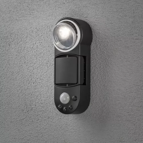 Væglampe LED Prato 3V IP44 Sort Konstsmide