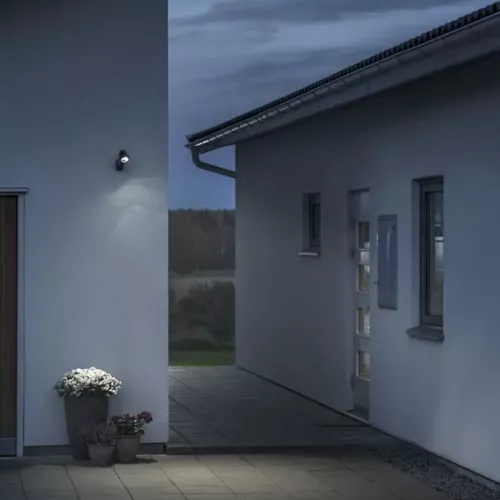 Væglampe LED Prato IP44 Sort Konstsmide